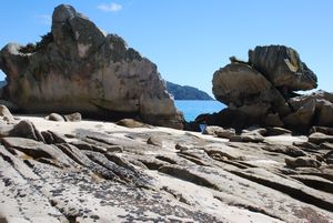 Checking out a hidden beach