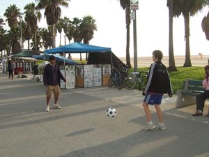 football on Venice Beach 1