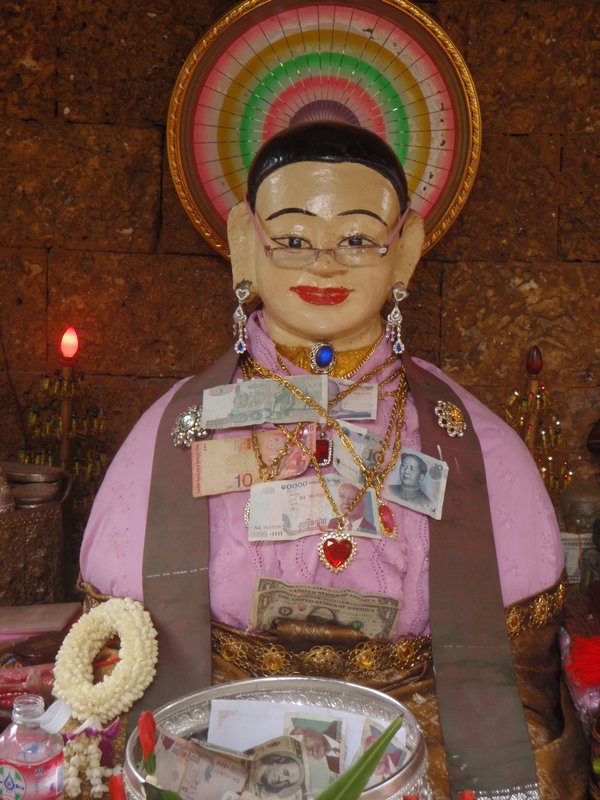 Shrine to Mrs. Phen who found the 4 floating Buddhas