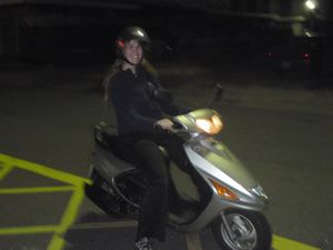 Alexa on her motor bike
