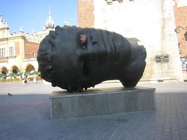 Sculpture in Krakow's main square