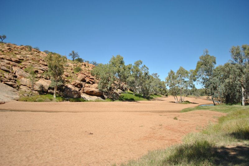 La riviere qui a donne son nom a Alice Springs, c'est sec!