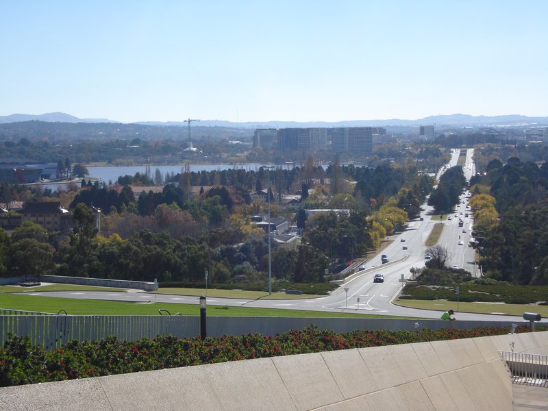 Vue de Canberra depuis le Parlement