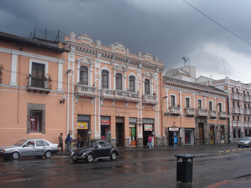 Façade coloniale du vieux Quito
