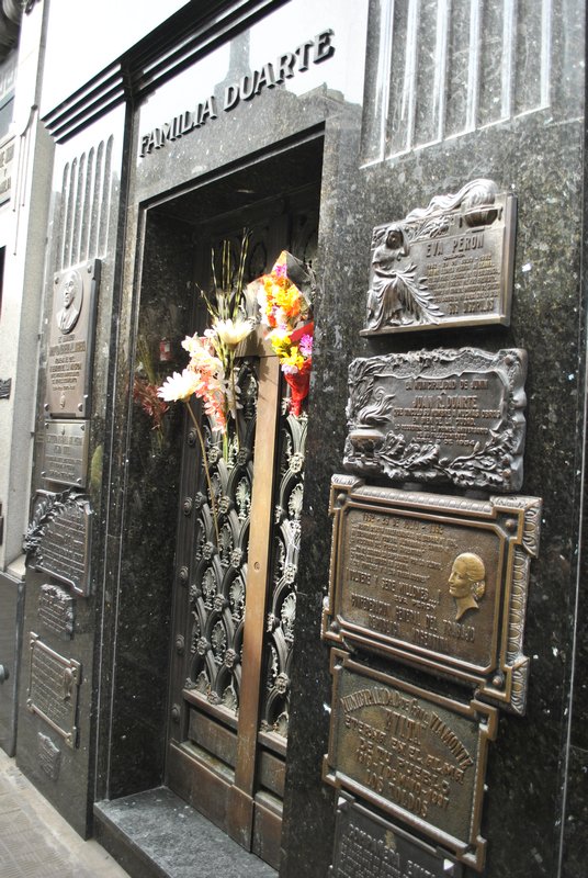 La Recoleta : tombe d'Eva Duarte-Perón