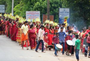 Procession for women in a small village on the way to Ooty (9)