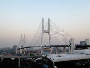 Nanpu Bridge Shanghai at Sunset (2)