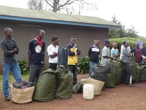 Our 22 porters carrying tents food tables chairs water etc (2)