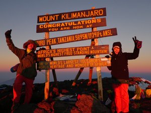 Yes we made it - emotional - exhilerating - buggered top - achievement - new friends - top of Africa SUCCESS (11)