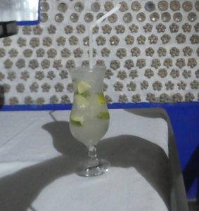 Tofo with truck - 88yo birthday party at bar - our lime & vodka & sugar drink (2)