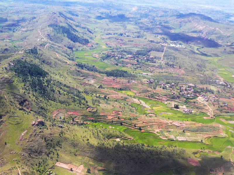 Antananarivo - Tana from the air - surrounded by mountains