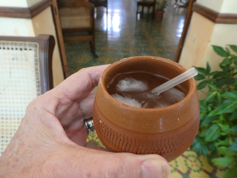 Trinidad - our guest house - a welcome Canchunchara drink (1)