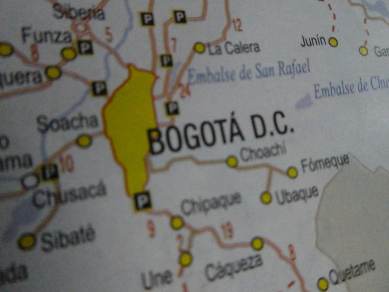 Bogota - Choachi map