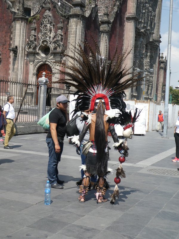 Aztecs doing smoke ceremonies in Zocalo - Plasa De Armes in Mexico City (10)