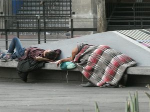 Garibaldi Plaza Mexico City - we saw many homeless people