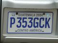 Guatemala Number Plate