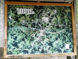 Tikal National Park Guatemala - the map