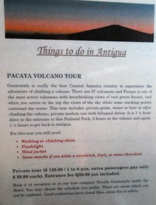 Information on Climbing Volcano Pacaya outside Antigua