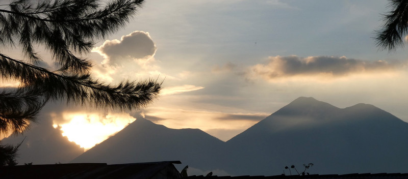 Active Fuego Volcano at sunset Antigua Guatemala (3)