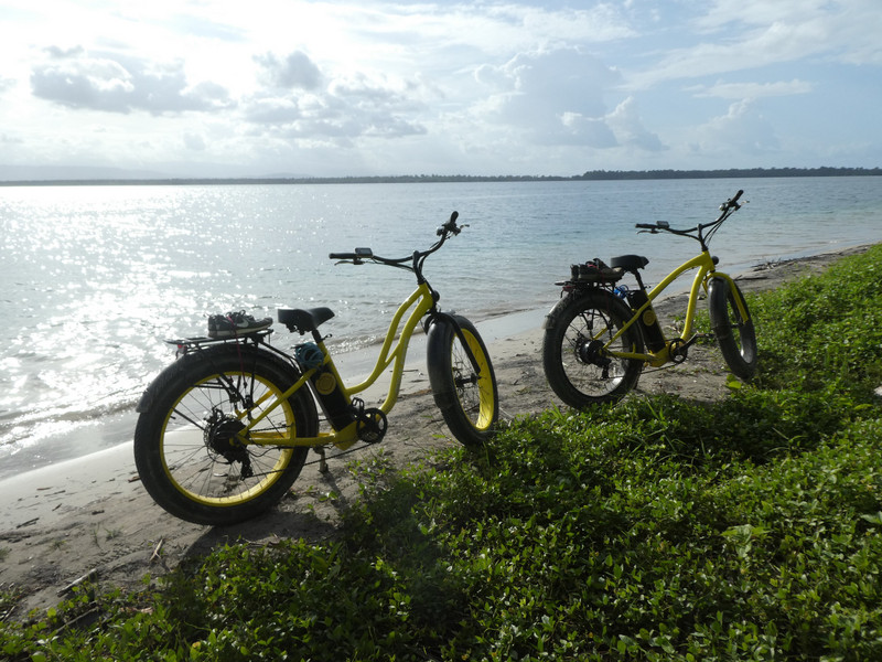 Star Fish Beach on Colon Island Panama - great bikes for the beach