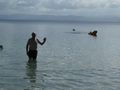 Star Fish Beach on Colon Island Panama  - Tom loving the beach