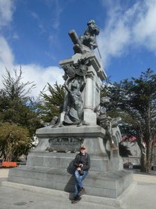 Plaza De Armas Punta Arenas - Fernando de Magallanes looking towards the Strait (4)