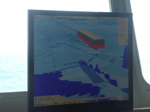 Monitoring the ocean floor in relation to our ship (1)
