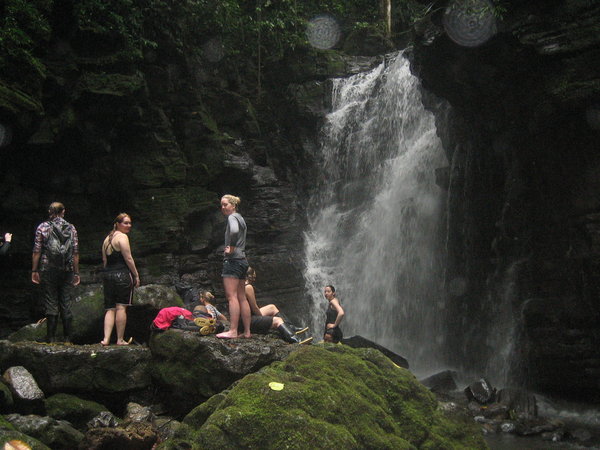 Waterfall on Napo River, Amazon