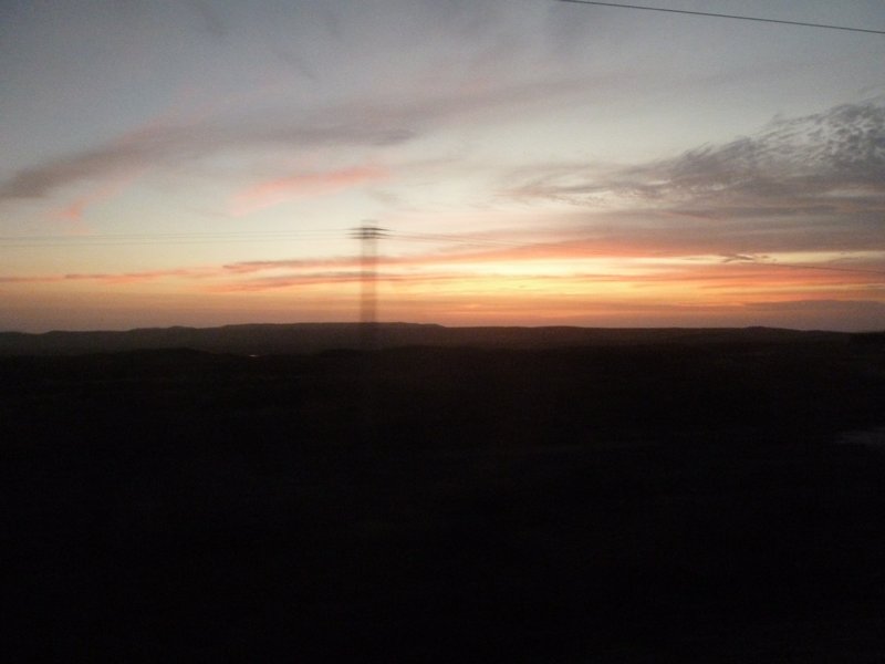 Sunset on way to Pisco