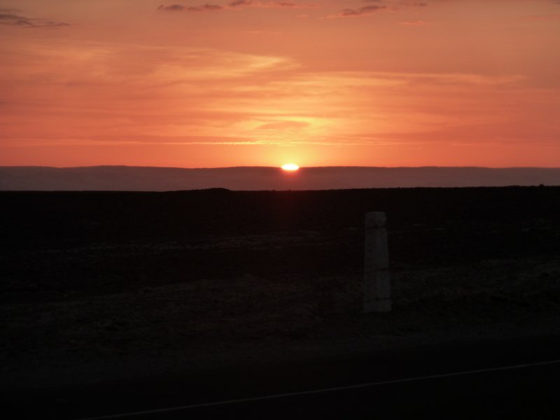 Sunset on way to Nazca