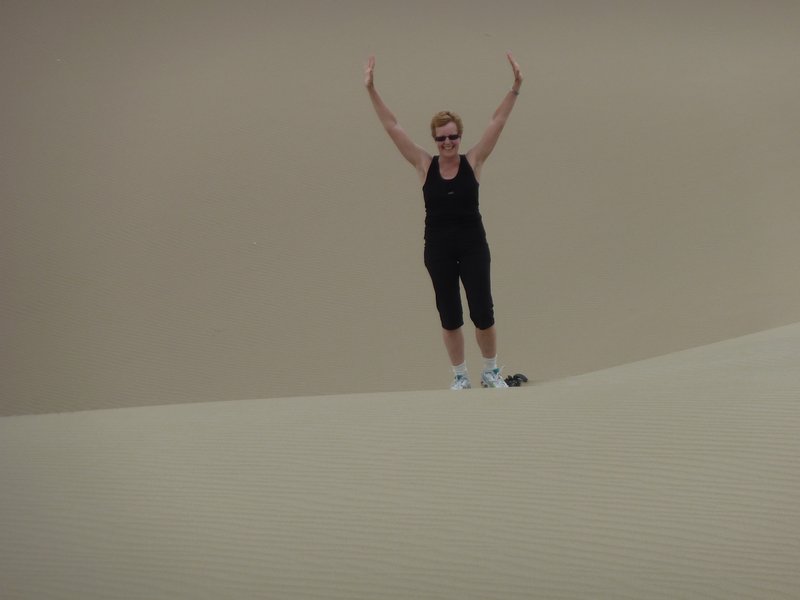 Pam in sand dunes