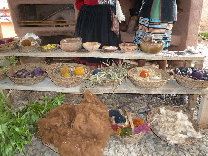 Natural dyes in textile factory
