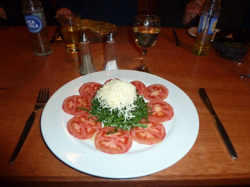 Our light salad in Puno