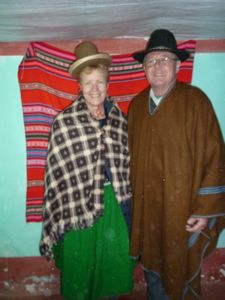 Pam & Tom in local dress