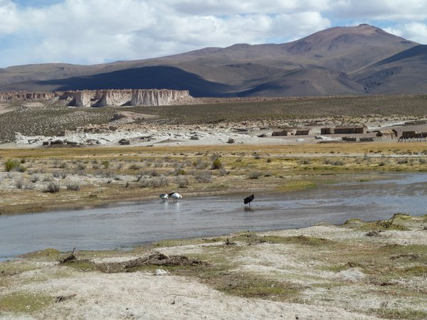 Laguna and hills towards Atacama Desert