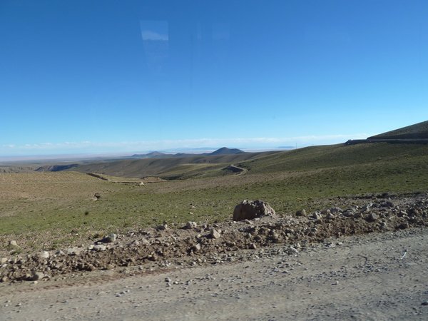 Changing scenery from Salar to Chile border 7