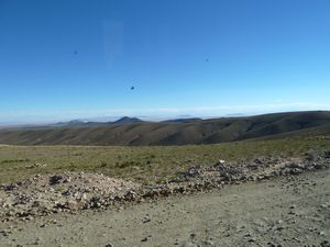 Changing scenery from Salar to Chile border 8