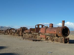 Old train cemetery at Uyuni