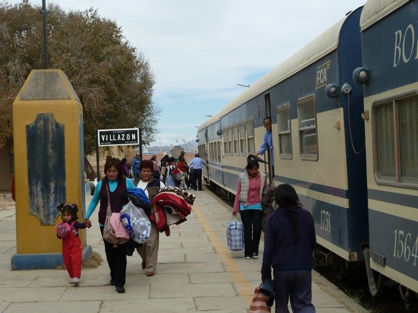 Train at Villazon - southern Bolivian border town