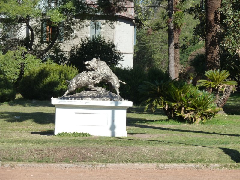 One of many statues in San Martin Park