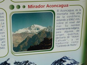 Mirador Aconcagua, highest mountain in South America 6960 mtrs