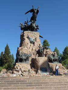 bronze Ejercito de los Andes on de la Gloria Hill - Godess for Freedon on top of monument