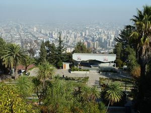 Skyline of Santiago from Cerro San Cristobal