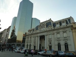The new and the old on Plaza de Armas