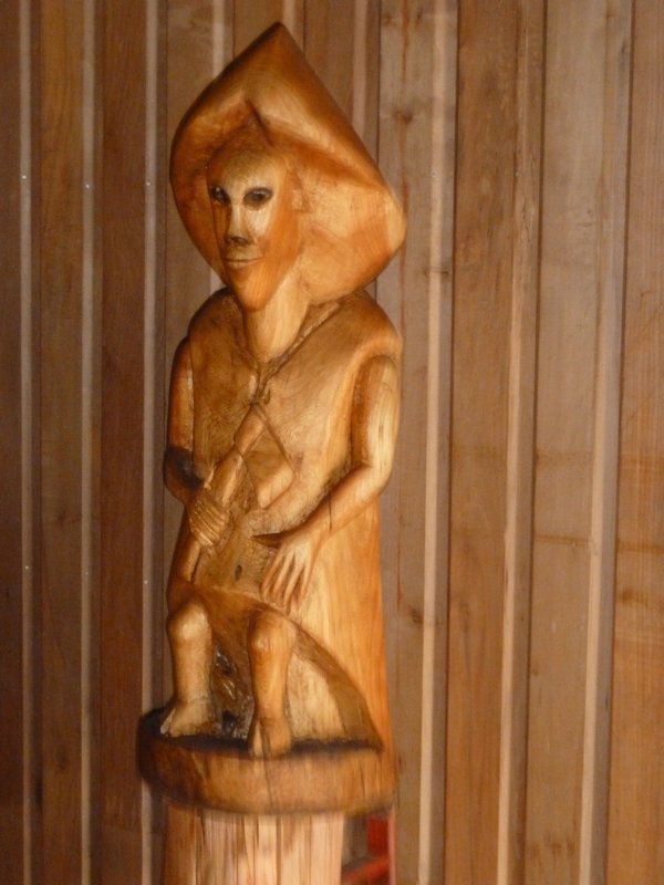 Ancud wood statue in hotel