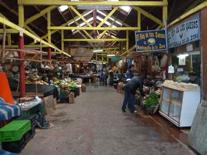 Food market in Dalcuhae on Isle of Chiloe