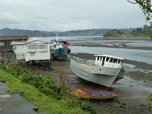 Tide out at Castro, Chiloe