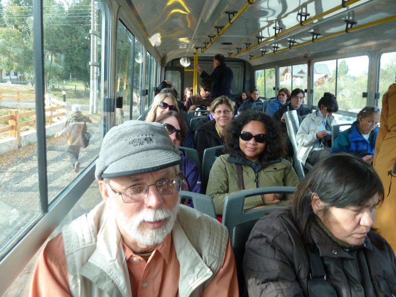 Cerro Campanario trip - our group on the bus