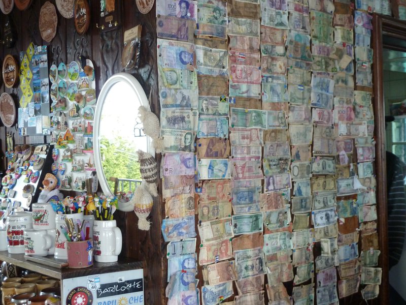 Cerro Campanario trip cafe - money from around the world