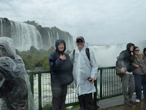 Iguacu Falls Brazil - getting wet from the spray